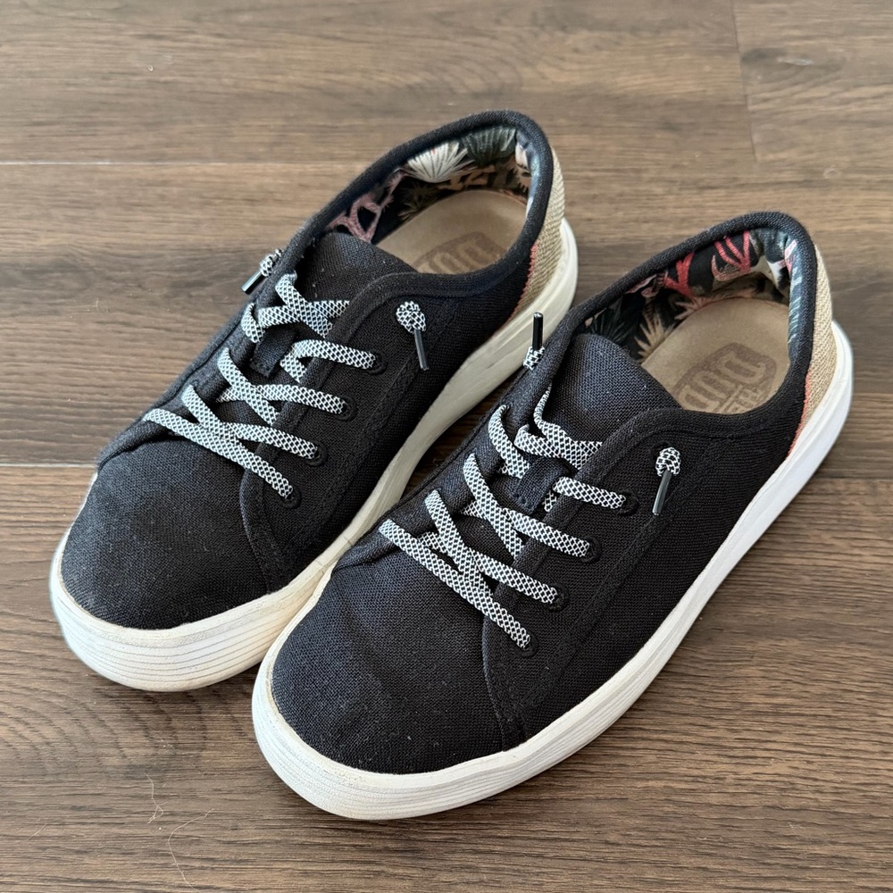 Hey Dude Cody Craft Black Slip On Shoes